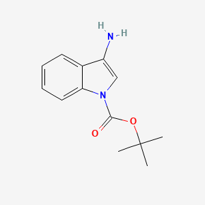 molecular formula C13H16N2O2 B12332240 Tert-butyl 3-aminoindole-1-carboxylate 