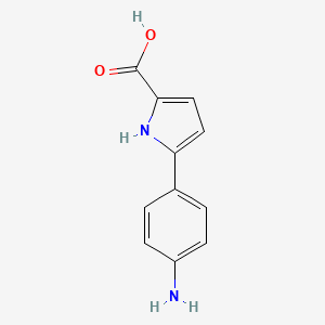 molecular formula C11H10N2O2 B12332260 5-(4-aminophenyl)-1H-pyrrole-2-carboxylic acid 