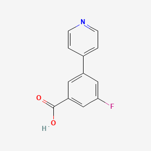 molecular formula C12H8FNO2 B12332280 3-Fluoro-5-(pyridin-4-yl)benzoic acid 