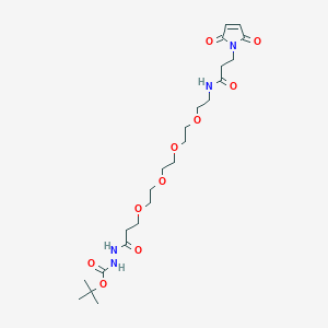 1-Maleimido-3-oxo-7,10,13,16-tetraoxa-4-azanonadecan-19-oyl-(N'-t-butyloxycarbonyl)hydrazid