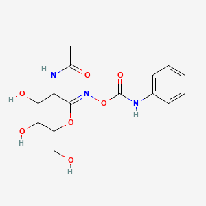 [3-Acetamido-4,5-dihydroxy-6-(hydroxymethyl)oxan-2-ylidene]amino N-phenylcarbamate