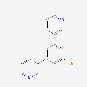 molecular formula C16H11BrN2 B12332366 3,3'-(5-Bromo-1,3-phenylene)dipyridine 