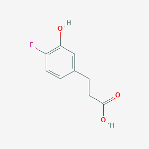 molecular formula C9H9FO3 B12332371 Benzenepropanoic acid, 4-fluoro-3-hydroxy- 