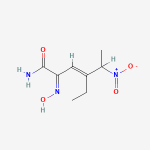 (E,2Z)-4-Ethyl-2-hydroxyimino-5-nitro-hex-3-enamide