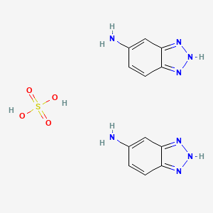 molecular formula C12H14N8O4S B12332413 2H-benzotriazol-5-amine;sulfuric acid CAS No. 93805-10-8