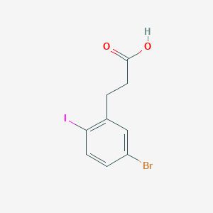 Benzenepropanoic acid, 5-bromo-2-iodo-