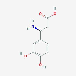 molecular formula C9H11NO4 B12332432 Benzenepropanoic acid, beta-amino-3,4-dihydroxy-, (betaS)- CAS No. 951174-51-9