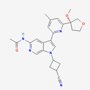 trans-N-[1-(3-cyanocyclobutyl)-3-[6-[(3R)-3-methoxytetrahydrofuran-3-yl]-4-methyl-2-pyridyl]pyrrolo[2,3-c]pyridin-5-yl]acetamide