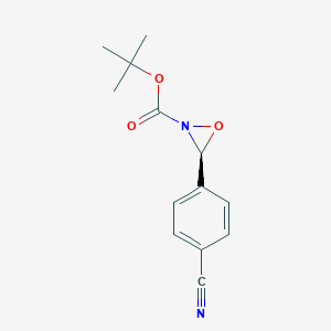 molecular formula C13H14N2O3 B12332481 trans-tert-Butyl 3-(4-cyanophenyl)-1,2-oxaziridine-2-carboxylate 