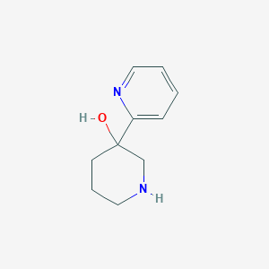 molecular formula C10H14N2O B12332490 3-(Pyridin-2-yl)piperidin-3-ol 