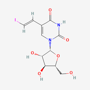 molecular formula C11H13IN2O6 B1233250 Arabinofuranosyl-E-5-iodovinyluracil CAS No. 87535-95-3