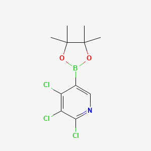 molecular formula C11H13BCl3NO2 B12332506 2,3,4-Trichloropyridine-5-boronic acid pinacol ester CAS No. 2121514-82-5