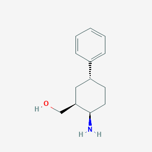 2-cis-Hydroxymethyl-4-trans-phenyl-1-cyclohexylamine