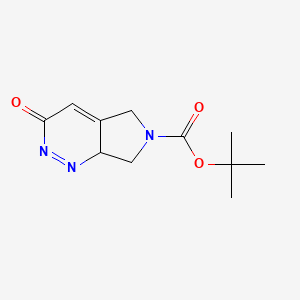 molecular formula C11H15N3O3 B12332538 6H-Pyrrolo[3,4-c]pyridazine-6-carboxylic acid, 2,3,5,7-tetrahydro-3-oxo-, 1,1-dimethylethyl ester 