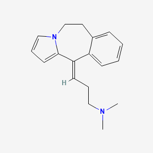 molecular formula C18H22N2 B1233256 (3E)-3-(5,6-dihydropyrrolo[1,2-c][3]benzazepin-11-ylidene)-N,N-dimethylpropan-1-amine CAS No. 62541-85-9