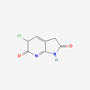 molecular formula C7H5ClN2O2 B12332560 1H-Pyrrolo[2,3-b]pyridine-2,6-dione, 5-chloro-3,7-dihydro- 