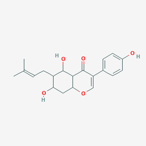 5,7-Dihydroxy-3-(4-hydroxyphenyl)-6-(3-methylbut-2-enyl)-4a,5,6,7,8,8a-hexahydrochromen-4-one