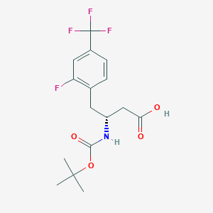 (3R)-3-[(tert-Butoxycarbonyl)amino]-4-[2-fluoro-4-(trifluoromethyl)phenyl]-butanoic acid