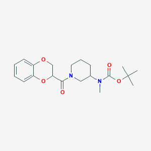 molecular formula C20H28N2O5 B12332602 tert-Butyl (1-(2,3-dihydrobenzo[b][1,4]dioxine-2-carbonyl)piperidin-3-yl)(methyl)carbamate 