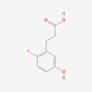 Benzenepropanoic acid, 5-hydroxy-2-iodo-