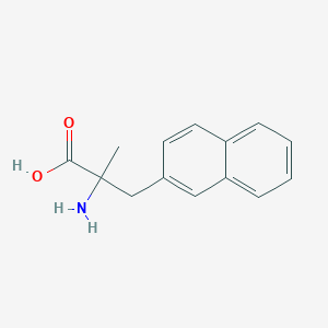 molecular formula C14H15NO2 B12332610 2-Amino-2-methyl-3-(2-naphthyl)propanoic acid 