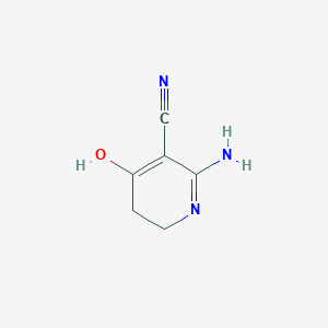 molecular formula C6H7N3O B12332626 2-Amino-4-oxo-5,6-dihydro-1H-pyridine-3-carbonitrile 