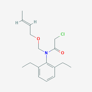 molecular formula C17H24ClNO2 B1233263 N-[[(E)-丁-2-烯氧基]甲基]-2-氯-N-(2,6-二乙基苯基)乙酰胺 