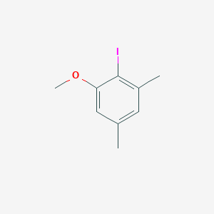 molecular formula C9H11IO B12332642 2-Iodo-1-methoxy-3,5-dimethylbenzene 