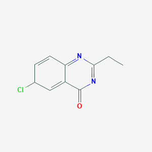 molecular formula C10H9ClN2O B12332651 4(3H)-Quinazolinone, 6-chloro-2-ethyl- 