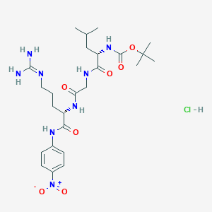 tert-Butyl ((S)-1-((2-(((S)-5-guanidino-1-((4-nitrophenyl)amino)-1-oxopentan-2-yl)amino)-2-oxoethyl)amino)-4-methyl-1-oxopentan-2-yl)carbamate hydrochloride