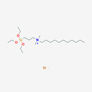 molecular formula C22H50BrNO3Si B12332690 1-Undecanaminium, N,N-dimethyl-N-[3-(triethoxysilyl)propyl]-, bromide CAS No. 188904-87-2