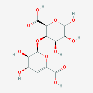 molecular formula C12H16O12 B1233271 4-(4-deoxy-alpha-D-gluc-4-enosyluronic acid)-D-galacturonic acid 