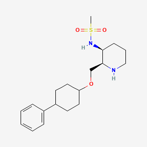 molecular formula C19H30N2O3S B12332745 N-[cis-2-[(cis-4-phenylcyclohexoxy)methyl]-3-piperidyl]methanesulfonamide 