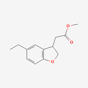 molecular formula C13H16O3 B12332752 Methyl 5-Ethyl-2,3-dihydrobenzofuran-3-acetate CAS No. 2070896-48-7