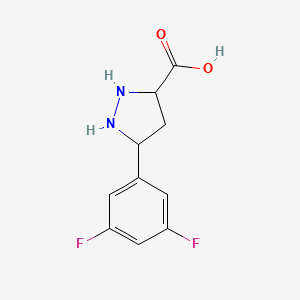 5-(3,5-Difluorophenyl)pyrazolidine-3-carboxylic acid