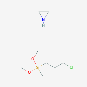 molecular formula C8H20ClNO2Si B12332824 Aziridine;3-chloropropyl-dimethoxy-methylsilane 