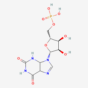 molecular formula C10H15N4O9P B12332880 [(2R,3S,4R,5R)-5-(2,6-dioxo-4,5-dihydro-3H-purin-9-yl)-3,4-dihydroxyoxolan-2-yl]methyl dihydrogen phosphate 