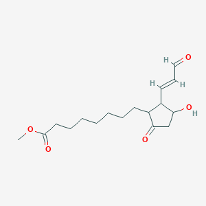 molecular formula C17H26O5 B1233289 Methyl 8-[2-(2-formyl-vinyl)-3-hydroxy-5-oxo-cyclopentyl]-octanoate 