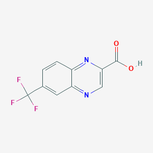 molecular formula C10H5F3N2O2 B12332909 6-(Trifluoromethyl)quinoxaline-2-carboxylic acid CAS No. 2306270-32-4