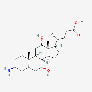 molecular formula C25H43NO4 B12332918 3a-Amino-7a,12a-dihydroxycholan-24-oic acid methyl ester 