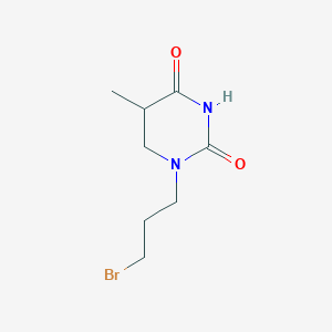 molecular formula C8H13BrN2O2 B12332927 2,4(1H,3H)-Pyrimidinedione, 1-(3-bromopropyl)-5-methyl- 