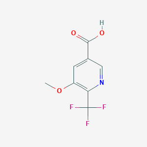 molecular formula C8H6F3NO3 B12332941 5-Methoxy-6-(trifluoromethyl)nicotinic acid 