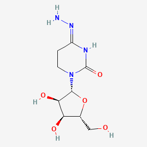 (4E)-1-[(2R,3R,4S,5R)-3,4-dihydroxy-5-(hydroxymethyl)oxolan-2-yl]-4-hydrazinylidene-1,3-diazinan-2-one