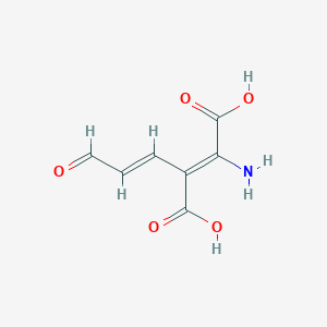 molecular formula C7H7NO5 B1233296 2-Amino-3-(3-oxoprop-1-enyl)but-2-enedioic acid 