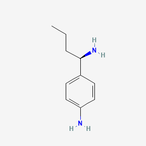 molecular formula C10H16N2 B12332967 (R)-4-(1-Aminobutyl)benzenamine 