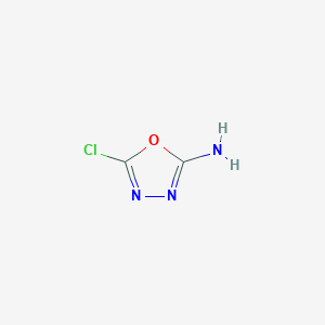 molecular formula C2H2ClN3O B12333014 2-Amino-5-Chloro-1,3,4-oxadiazole 