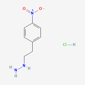 molecular formula C8H12ClN3O2 B12333025 (4-Nitrophenethyl)hydrazine hydrochloride CAS No. 2044707-15-3