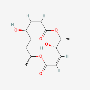 1,7-Dioxacyclotetradeca-3,9-diene-2,8-dione,5,11-dihydroxy-6,14-dimethyl-, [5S-(3E,5R*,6S*,9E,11S*,14S*)]-