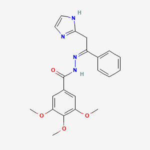 molecular formula C21H22N4O4 B1233304 N-[(Z)-[2-(1H-咪唑-2-基)-1-苯乙基亚氨基]-3,4,5-三甲氧基苯甲酰胺 