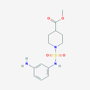 methyl 1-(N-(3-aminophenyl)sulfamoyl)piperidine-4-carboxylate